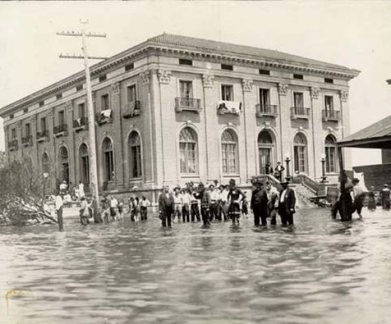 Post Office and Federal Bldg. Port Arthur storm 1915